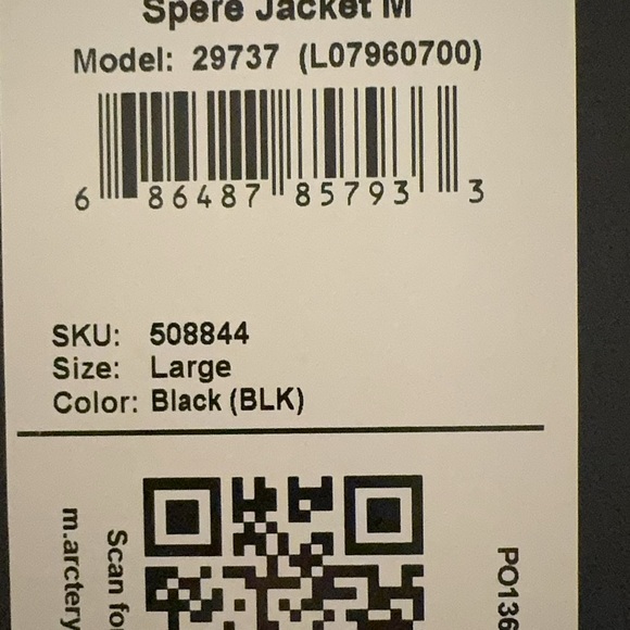 SPERE JACKET MEN'S Black Large - Picture 5 of 7